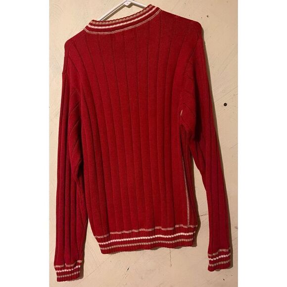 Vintage Pendleton Woolen Mills Red Striped Ribbed Sweater M made in Japan Ram lo - Picture 7 of 7